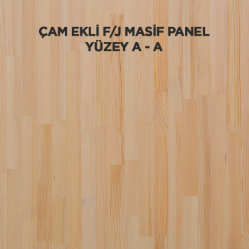 Çam Boy Ekli Masif Panel - A-A Yüzey Kalitesi