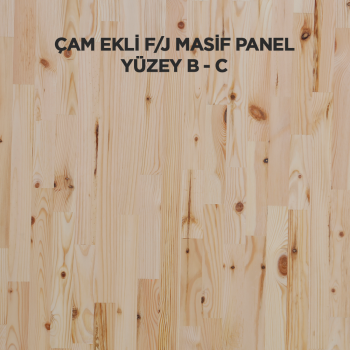 Çam Boy Ekli Masif Panel - B-C Yüzey Kalitesi