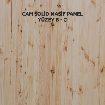 Çam Solid Masif Panel - B-C Yüzey Kalitesi