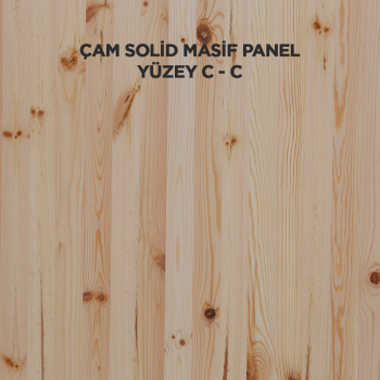 Çam Solid Masif Panel - C-C Yüzey Kalitesi